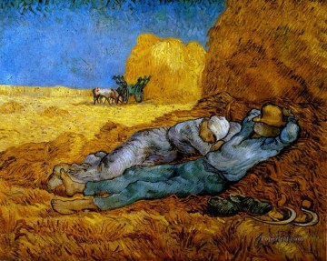  Millet Oil Painting - Rest Work after Millet Vincent van Gogh